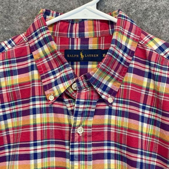 RALPH LAUREN Shirt Men's XL Multicolor Plaid Long Sleeve Collared Button Down - Picture 3 of 11